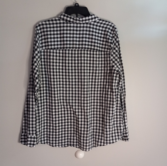 Black & white gingham button down shirt - Picture 3 of 4